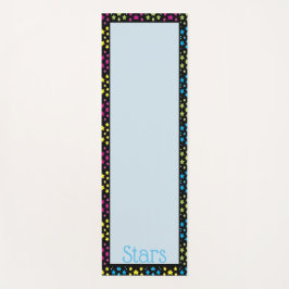 Blau-Rosa Gelb und Grün Yogamatte