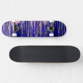 Blau rosa gestreifter Skateboard (Horizontal)