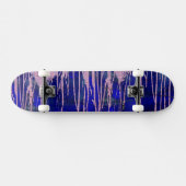 Blau rosa gestreifter Skateboard (Horizontal)