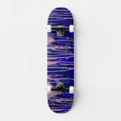 Blau rosa gestreifter Skateboard (Vorderseite)