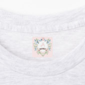 Blau-rosa Grandmillennial Ribbon-Wappen Etiketten (Befestigt)