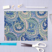Blau, Rosa, grüne Paisley Blume, Blätter Seidenpapier (Handwerk)