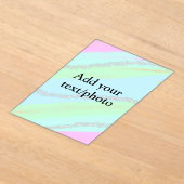 Blau-rosa-grüner Glitzer funkelnde Pastellfarben N Acryleinladungen (Ablage )