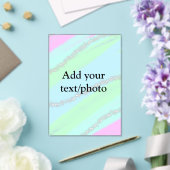 Blau-rosa-grüner Glitzer funkelnde Pastellfarben N Acryleinladungen (In Situ (Hochzeit))