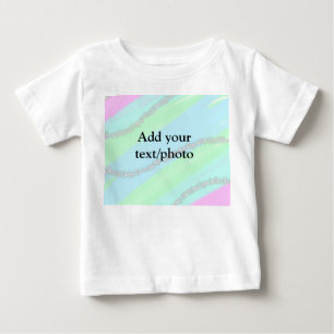 Blau-rosa-grüner Glitzer funkelnde Pastellfarben N Baby T-shirt