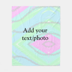 Blau-rosa-grüner Glitzer funkelnde Pastellfarben N Fleecedecke