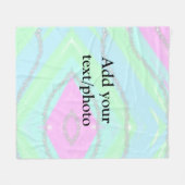 Blau-rosa-grüner Glitzer funkelnde Pastellfarben N Fleecedecke (Vorderseite (Horizontal))