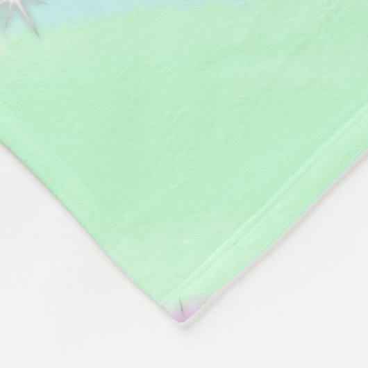 Blau-rosa-grüner Glitzer funkelnde Pastellfarben N Fleecedecke (Ecke)