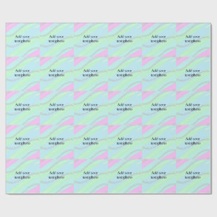 Blau-rosa-grüner Glitzer funkelnde Pastellfarben N Geschenkpapier