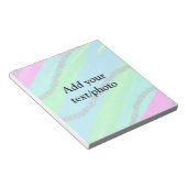 Blau-rosa-grüner Glitzer funkelnde Pastellfarben N Notizblock (angewinkelt)