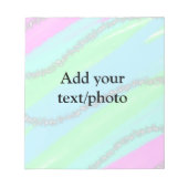 Blau-rosa-grüner Glitzer funkelnde Pastellfarben N Notizblock (Vorderseite)