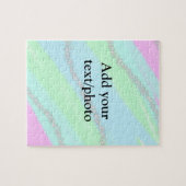 Blau-rosa-grüner Glitzer funkelnde Pastellfarben N Puzzle (Horizontal)