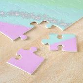 Blau-rosa-grüner Glitzer funkelnde Pastellfarben N Puzzle (Seite)
