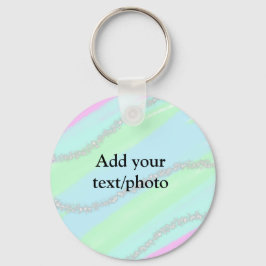 Blau-rosa-grüner Glitzer funkelnde Pastellfarben N Schlüsselanhänger