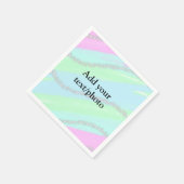 Blau-rosa-grüner Glitzer funkelnde Pastellfarben N Serviette (Ecke)