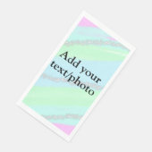 Blau-rosa-grüner Glitzer funkelnde Pastellfarben N Serviette (Ecke)