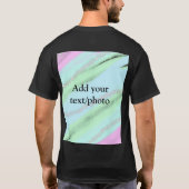 Blau-rosa-grüner Glitzer funkelnde Pastellfarben N T-Shirt (Rückseite)