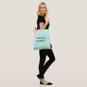 Blau-rosa-grüner Glitzer funkelnde Pastellfarben N Tasche (Am Model)