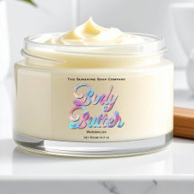 Blau Rosa Holografisches Klares Körperbutter Etike