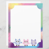 Blau, Rosa, Lila, farbige Papiere (Vorne/Hinten)