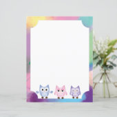 Blau, Rosa, Lila, farbige Papiere (Stehend Vorderseite)