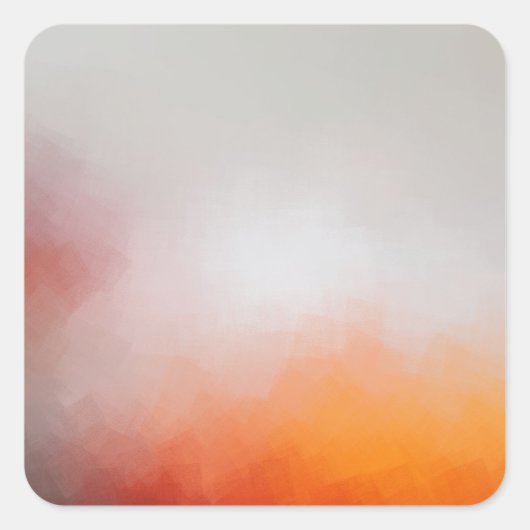 Blau Rosa Lila Gelb Orange Modern Abstrakt Quadratischer Aufkleber (Vorderseite)