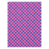 Blau Rosa Lila Kariertes Musterdesign Tischdecke (Vorderseite)