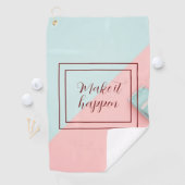 Blau rosa macht es möglich golfhandtuch (Insitu)