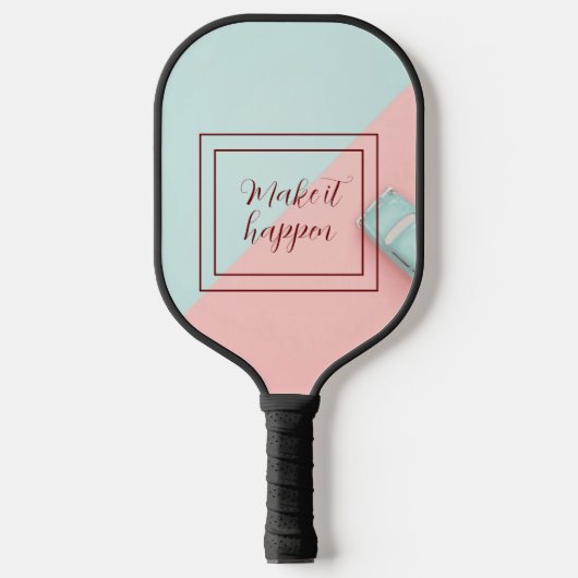 Blau rosa macht es möglich pickleball schläger (Vorderseite)