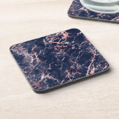 blau-rosa Marmor Getränkeuntersetzer (Linke Seite)