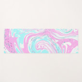 Blau, rosa Marmor Wirbel Fluid Art Yoga Mat Yogamatte (Vorderseite (Horizontal))
