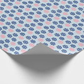 Blau-Rosa-Muster Geschenkpapier (Ecke)