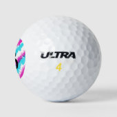 Blau-Rosa-Spritzer Golfball (Logo)