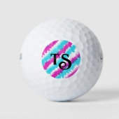 Blau-Rosa-Spritzer Golfball (Vorderseite)