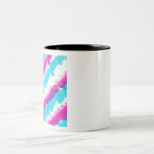 Blau-Rosa-Spritzer Zweifarbige Tasse (Mittel)