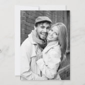 Blau, rosa Typografie und Foto auf der Rückseite Save The Date (Rückseite)