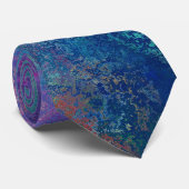 Blau-Rosa und Gelb-Mehrfarben Abstrakt Krawatte (Gerollt)
