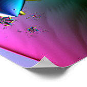 Blau, Rosa und Gelbe Spirale Poster (Ecke)