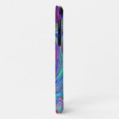Blau, Rosa und Lila Groovy Abstrakt Retro Art Case-Mate iPhone Hülle (Hinten/Links)