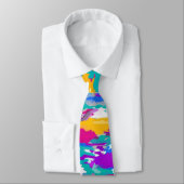 Blau, Rosa und Lila Krawatte (Gebunden)