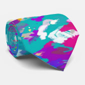 Blau, Rosa und Lila Krawatte (Gerollt)