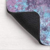 Blau, Rosa und Lila Marmor Abstrakt Mousepad (Ecke)