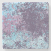 Blau, Rosa und Lila Marmor Abstrakt Steinuntersetzer (Vorderseite)