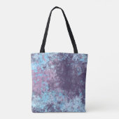 Blau, Rosa und Lila Marmor Abstrakt Tasche (Rückseite)