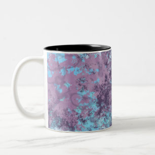 Blau, Rosa und Lila Marmor Abstrakt Zweifarbige Tasse