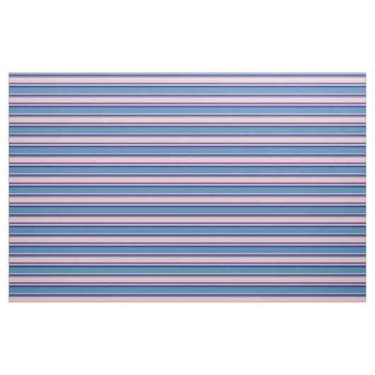 Blau, Rosa und Midnight Blue Lined Pattern Stoff (Fat Quarter (45,7 x 55,9 cm))
