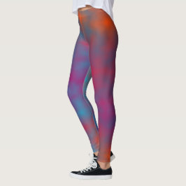 Blau, rosa und orange Punkte Leggings