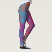 Blau, rosa und orange Punkte Leggings (Rechts)