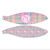 Blau, Rosa und Pfirsichmuster mit Glitzer & Herz | Mini Basketball (Panele)