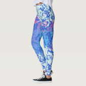 Blau-Rosa und Weiß abstrakt Leggings (Links)